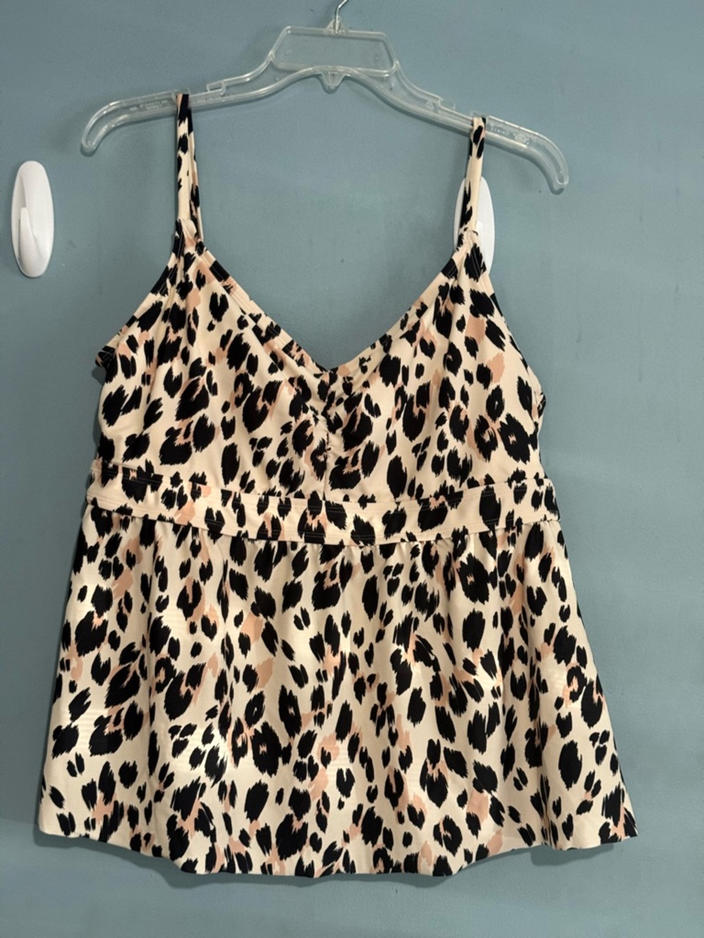 Kona Sol Animal Print One-Piece Swim Dress - Cream/Black/Brown - Picture 9 of 16